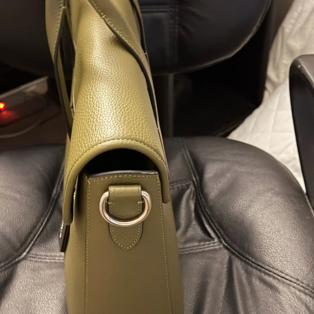 Coach Sage Green Leather Briefcase - Picture 3 of 4